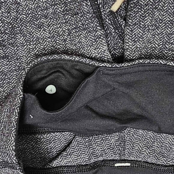 Lululemon Gray Herringbone Leggings Size 4 - Picture 5 of 6